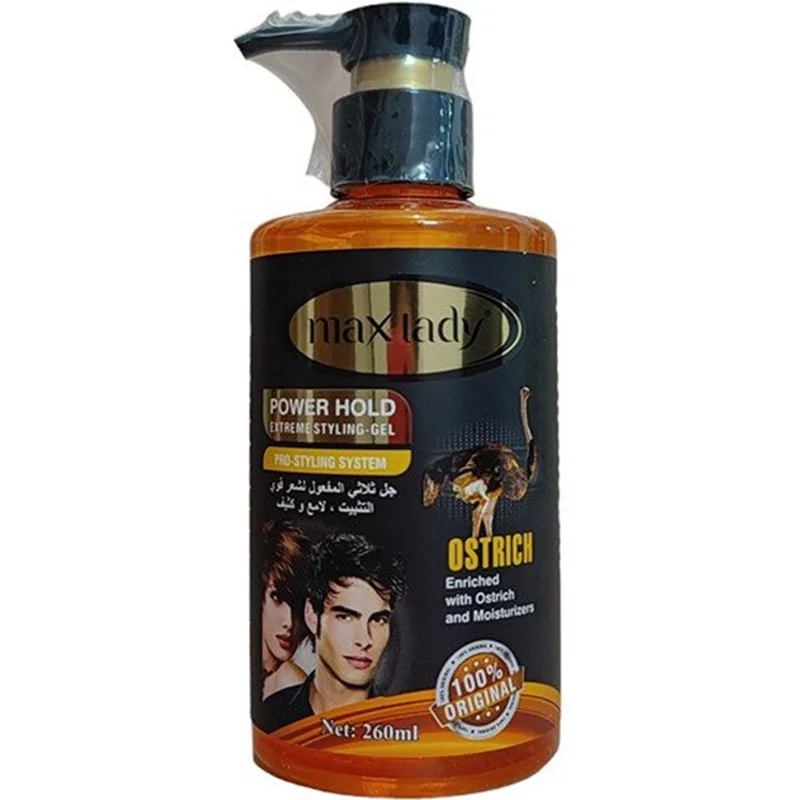 ژل چسب مکس لیدی روغن شتر مرغ 260 میل