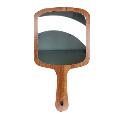 آینه دسته دار چوبی