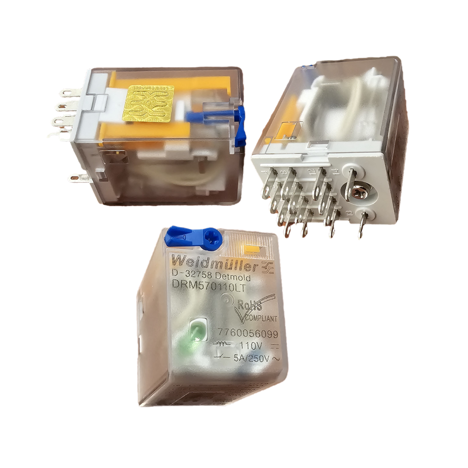 رله شیشه ای وایدمولر ۱۴ پایه کد  DRM570110LT